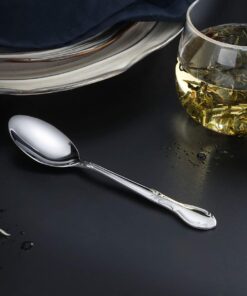 New Star Foodservice 58727 Rose Pattern, 18/0 Stainless Steel, Teaspoon, 6.2-Inch, Set of 12 Roseline - Teaspoon (12-Pack) 18 81oRizuJwJL