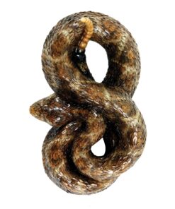 Alternative view of Western Diamondback Rattlesnake S by Michael Carr Designs - Outdoor Snake Figurine for gardens, patios and lawns (80058),Brown brown