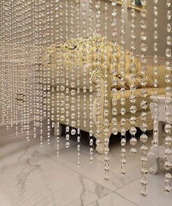 Crystal Acrylic Gems Bead Garland Strands, KinHom 16 Feet Hanging Clear 14mm Daimond Beads Chain Garlands for Manzanita Tree Centerpiece, Chandelier Bead Lamp Chain, Christmas/Wedding Party Decoration Stainless Steel 16 ft, Diameter 14 mm 26 81oSL2cmW4L