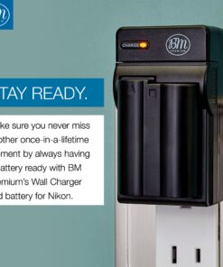 BM Premium 2 Pack of EN-EL15B Batteries and Battery Charger for Nikon Z6, Z7, D780, D850, D7500, 1 V1, D500, D600, D610, D750, D800, D800E, D810, D810A, D7000, D7100, D7200 Digital Cameras 12 81oTJBow1GL