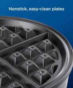 Oster Belgian Waffle Maker with Adjustable Temperature Control, Non-Stick Plates and Cool Touch Handle, Makes 8" Waffles, Stainless Steel 24 81oWtUq6n5L