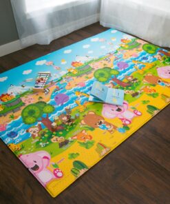 Alternative view of Baby Care Play Mat (Large, Playful - Pinko & Friend) 82'' x 55'' Original One-Piece Reversible Rollable Waterproof Play Mat for Infants, Babies, Toddler, and Kids Large