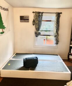 ZINUS No Assembly Metal Box Spring, 9 Inch White Mattress Foundation, Sturdy Metal Structure, Split Queen 42 81oYSVky oL