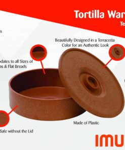 IMUSA USA Microwave Tortilla Warmer, 1 Pack, Brown 22 81oZQOwRYAS