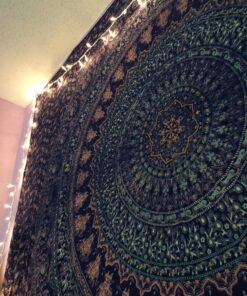 Popular Handicrafts Tapestry Wall Hanging Hippie Mandala Bohemian Hippy Psychedelic Design Indian Magical Thinking Tapestries Bedspread 84x90 Inches,(215x230cm) Navy Blue Full (215cms x 230cms) Neavy Blue 37 81oZTAcDViL