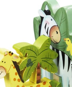 Fantasy Fields - Sunny Safari Animals Thematic Set of 2 Sturdy Wooden Bookends for Kids - Non-Toxic, Water-Based Paint, Giraffe and Elephant, Blue 21 81oZy8E6TfL