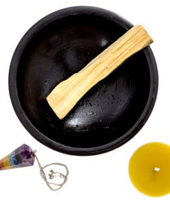 Chakra Energy Balance Kit - Spiritual Cleansing Incense Kit with Chakra Stones Crystal Pendulum, Palo Santo Smudge Stick, Beeswax Candle Votive, and Scrying Bowl Chakra Energy Balance 11 81ocKh3zEbL