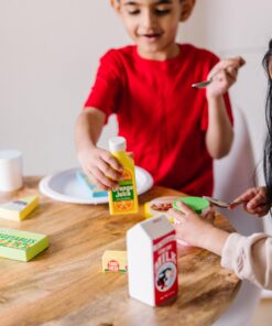 Alternative view of Melissa & Doug Fridge Food Wooden Play Food Set (9 pcs) - Pretend Play Kitchen Accessories, Play Food Sets For Kids Kitchen, Wooden Play Grocery Sets For Kids Ages 3+