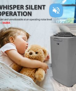Whynter ARC-131GD 13,000 BTU (6,345 BTU SACC) Dual Hose Cooling Portable Air Conditioner, Dehumidifier, and Fan plus Storage bag for, up to 420 sq ft in Grey Cooling Only 29 81odeh193L