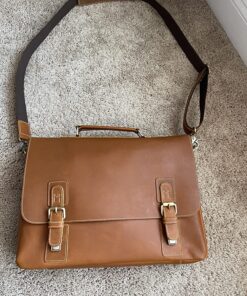 16" Messenger Bag For Men Genuine Leather Vintage Satchel Briefcases RFID Protection Computer Laptop Bag Hunter 45 81odzHLTlEL