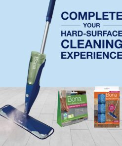 Bona Premium Motion Multi-Surface Floor Spray Mop - Includes Multi-Surface Floor Cleaning Solution 34 fl oz and Machine Washable Microfiber Cleaning Pad - for Stone, Tile, Laminate, and Vinyl Floors 24 81oe60WEsaL