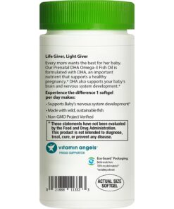 Rainbow Light Prenatal Vitamin, Omega-3 Fatty Acids & Prenatal DHA, Multivitamin for Women, Gluten Free, Promotes Baby's Brain Development & Eye Health, Easy To Digest, 60 Softgels 60 Count (Pack of 1) 31 81of68Ko5VL