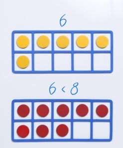 LEARNING ADVANTAGE Giant Magnetic Foam Ten Frames - In Home Learning Manipulative for Early Math - 2 Frames with 20 Disks - Teach Number Concepts, Addition and Subtraction 26 81ogmt5xiZL