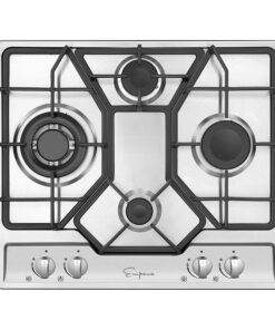 Alternative view of Empava EMPV-24GC4B67A 24" Gas Stove Cooktop 4 Italy Sabaf Sealed Burners NG/LPG Convertible Stainless Steel Cooker, 24 Inch