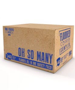 Two Rivers Coffee Flavored Coffee Pods Compatible with Keurig K Cup Brewers, Assorted Variety Pack Flavored Coffee, 40 Count Assorted Flavored Variety 40 Count (Pack of 1) 32 81oiXNczCvL