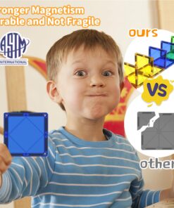 MAGBLOCK 120 PCS Magnetic Blocks, Magnetic Tiles Building Blocks for Kids Toys Magnet Toys Set 3D Building Blocks for Toddler Boys and Girls 120pcs magnetic tiles 24 81oigEguDL