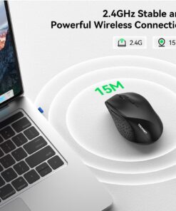 TECKNET Wireless Mouse, 2.4G USB Computer Mouse with 6-Level Adjustable 3200 DPI, 30 Months Battery, Ergonomic Grips, 6 Buttons Portable for PC, Chromebook, Mac - Black 35 81ojcyFPHOL
