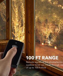 BN-LINK Outdoor Indoor Wireless Remote Control 3-Prong Outlet Weather Proof Heavy Duty 15 AMP Compact (Black) 3 Grounded Outlets with Remote 6-inch Cord 100ft Range ETL Listed 131R 31 81olKqELvnL