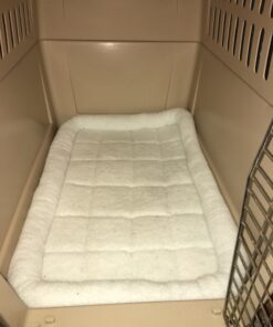Amazon Basics 35-Inch Padded, Dog & Pet Bolster Bed, White, 35.04"L x 22.05"W x 2.76"H 35.0"L x 22.1"W x 2.8"Th 32 81omvrb2GqL