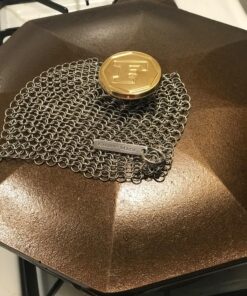 Knapp Made CM Scrubber 6" Small Ring Cast Iron Scrubber - Cast Iron Cleaner for Hard Anodized Cookware, Pre-Seasoned Pans, Dutch Ovens, Iron Pans, Grills and Skillet. Chain Mail Scrubber Cast Iron 6x6 Inch (Pack of 1) 18 81onKWKW7AL