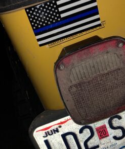 Thin Blue Line Flag Decal - 3x5 in. Black White and Blue American Flag Sticker for Cars and Trucks - in Support of Police and Law Enforcement Officers (1) 1 32 81onf8PUeFL