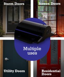 Hardware Essentials 852868 Hardware Essentials 852546 Satin Brass Double-Acting (3-inch) Black Adjustable Screen Door Spring Hinge, 3" (76.2mm), 2 Count 17 81oo1dtEm6L