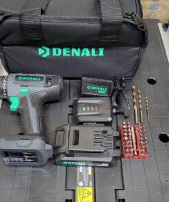 Amazon Brand - Denali by SKIL 20V Drill Driver Kit with 36 Piece Bit Set, Includes 2.0Ah Lithium Battery, 1A Compact Charger and Carry Bag, Blue Drill Driver, Battery, 1A Charger & Bit Set 42 81ooCQhyP0L 1