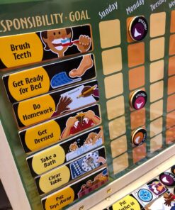 Melissa & Doug Deluxe Wooden Magnetic Responsibility Chart With 90 Magnets 36 81ooVDS5CcL