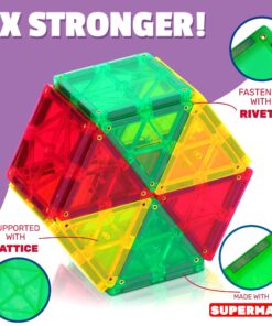 Playmags 150-Piece Magnetic Tiles Building Set – 3D Magnet Building Blocks, Creative Imagination, Inspirational, Educational STEM Toys for Kids with 1 Car Single 37 81oob9G6QXL