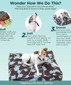 Molly Mutt Huge Dog Bed Cover - Your Hand in Mine Print - Measures 36”x45”x5’’ - 100% Cotton - Durable - Breathable - Sustainable - Machine Washable Dog Bed Cover 21 81ophYRxmL