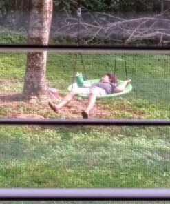 Royal Oak Saucer Tree Swing,Giant 40 Inches with Carabiners and Flags, 700 lb Weight Capacity, Steel Frame, Waterproof, Easy to Install with Step by Step Instructions, Non-Stop Fun! (Green) Green 27 81opuCtOf7L