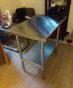 GRIDMANN Stainless Steel Work Table 36 x 24 Inches, NSF Commercial Kitchen Prep Table with Under Shelf for Restaurant and Home 36 in Long x 24 in Deep 67 81orcRYSlsL