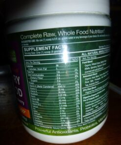 Berry Green Superfood Powder Smoothie Mix with Organic Greens & Organic Fruits, Enzymes, Probiotics, Antioxidants, Vitamins, Minerals - Alkalize & Detox - Non GMO, Vegan & Gluten Free - 240 Grams 16 81osARzbwzL