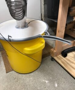 Eagle 20 Gallon Salvage Barrel Drum with Metal Ring Lever-Lock Lid, 21" Height, 21" Diameter, Blow-Molded HDPE, Yellow, 1654 62 81otbSWa32L