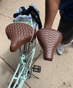 Schwinn Comfort Bike Seat, Bicycle Seat Replacement for Men and Women, Universal Fit Saddles with Standard Seat Posts Cruiser/Quilted Brown 34 81ouXI77CAL