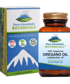 Pure Mountain Botanicals Wild Oregano Oil Capsules - 60 Vegan Caps – Now with 510mg Mediterranean Oil of Oregano 14 81ox51A7TmL