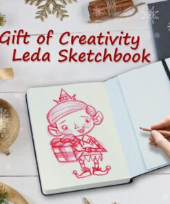 Alternative view of Leda Art Supply Large Sketchbook 160 Pages Softbound Cover Sketchbook for Artists - Drawing Notebook for All, Leather Sketchbook Ideal for Ink, Water Color, Pen, Pencils | 7 x 10 inch Art Journal youth large / 11-13