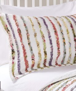 Greenland Bella Ruffle Standard Sham-Multi, Multicolor 8 81p FOsRtJL