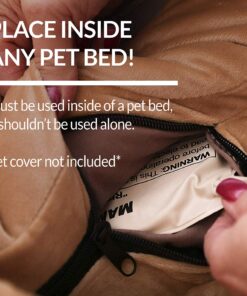 K&H Pet Products Heated Pet Bed Warmer Waterproof Pet Heating Pad for Cat Beds and Dog Beds, Tan Large 25 81p HAOc4LL