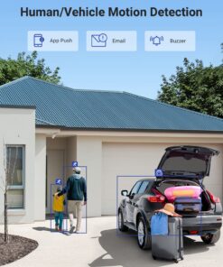 ANNKE H.265+ 8CH Home Security Camera System with Human/Vehicle Detection, 5-in-1 AI DVR Recorder and 4 x 1080P CCTV Indoor & Outdoor Turret Cameras, 100 ft Night Vision, Email Alert, No Hard Drive 15 81p0tQZYg2L