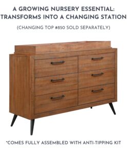 Evolur Stilnovo Mid Century Double Dresser, Sugar Cane (928-SC) , 52x18x35 Inch (Pack of 1) 17 81p1 Lh4xL