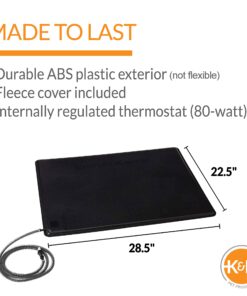 Alternative view of K&H PET PRODUCTS Lectro-Kennel Outdoor Heated Pad with Free Cover Black Large 22.5 X 28.5 Inches 29.0"L x 23.0"W x 1.0"Th Retail Box