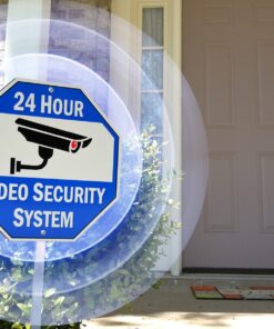 Alternative view of Bigtime Designs Aluminum Surveillance Sign, Stop Trespassing, 24 Hour Security Camera Warning Graphic, 1/8" Thick Di-Bond Metal, 12" L x 12" H, Octagon