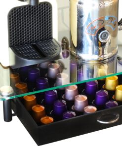 Alternative view of Deco Brothers Crystal Tempered Glass Original Pod Holder Drawer, 42 Nespresso Capsule Organizer