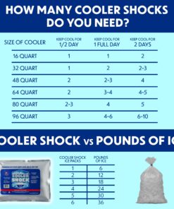 Cooler Shock Reusable Ice Packs for Cooler - Long-Lasting Cold Freezer Packs for Coolers & Lunch Bags - Cooler Ice Packs for Lunch Box, School, Beach, Fishing, Camping Gear Cooler Size 3-Pack 33 81p6GZkNjhL