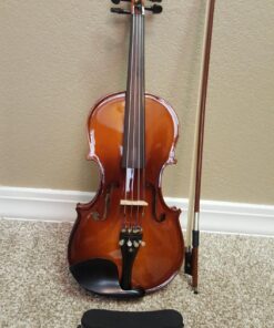 Cecilio CVN-300 Solidwood Ebony Fitted Violin with D'Addario Prelude Strings, Size 1/2 38 81p6ZaflYOL 1