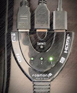 Fosmon 4K HDMI Switch 3 in 1 out 4K@30Hz, 3-Port HDMI Splitter Hub Switcher Auto Switching UHD 3D HDR HD 1080P HDCP, for HDTV, PS5/4, Xbox, Fire Stick 3-Port / 4K@30Hz 31 81p6h7mAaaL