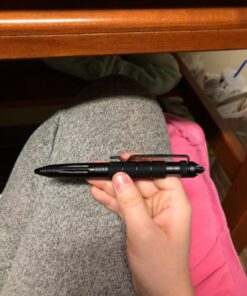 KEPEAK Military Tactical Pen, Professional Self Defense Pen, Emergency Glass Breaker Pen - Tungsten Steel, Writing Tool with 6 Refill Black 39 81p77b ZBL