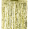 Metallic Gold Foil Fringe Shiny Curtains for Party, Prom, Birthday, Event Decorations 3 foot x 8 foot (1 Curtain) 69 81p7JI410qL