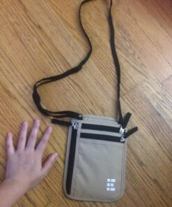 Travel Neck Wallet with RFID Blocking, Travel Neck Pouch Passport Holder for Women and Men Keep Valuables Safe One Size Desert Sand 30 81p8CrIOQnL